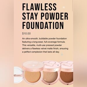 Beauty creations flawless stay powder foundation 11,15,18